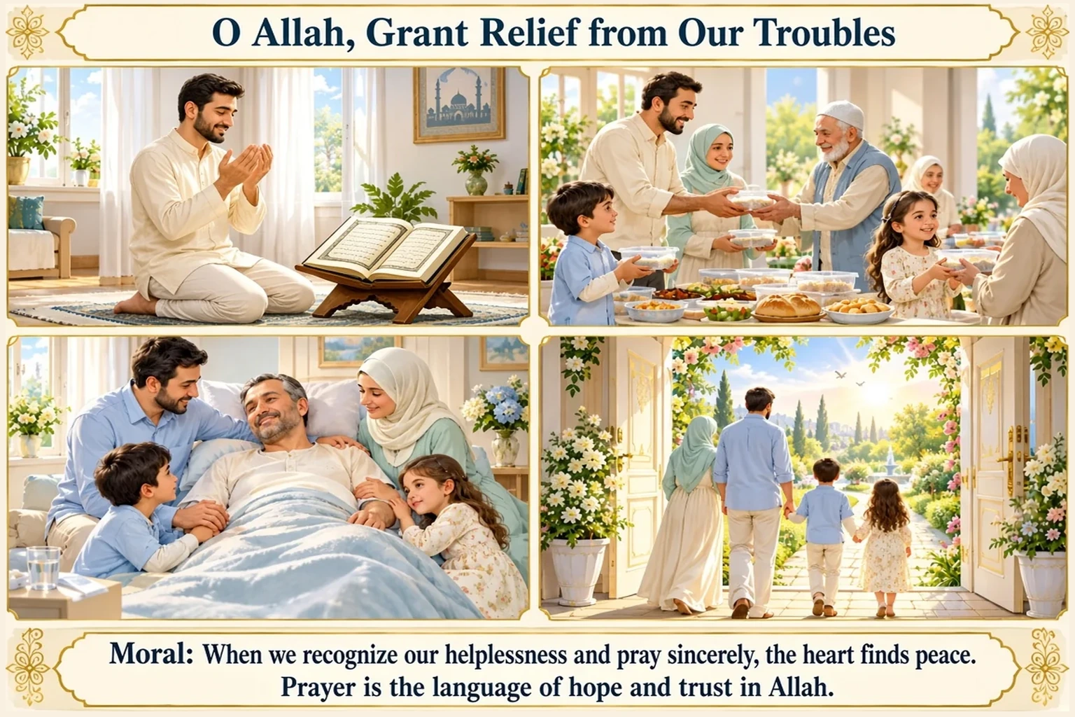 Illustration of O Allah, find a solution to our problems