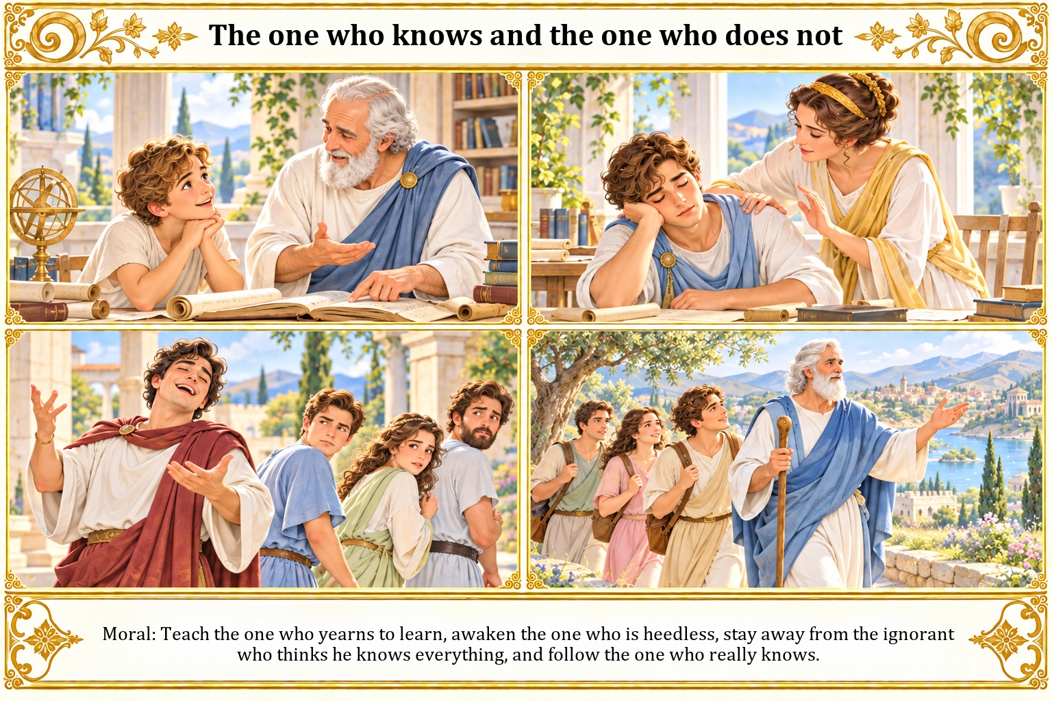 Illustration of The One Who Knows and the One Who Does Not