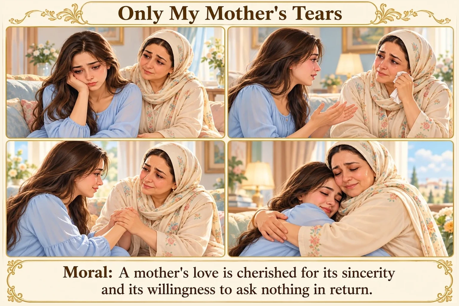 Illustration of Only My Mother Weeps