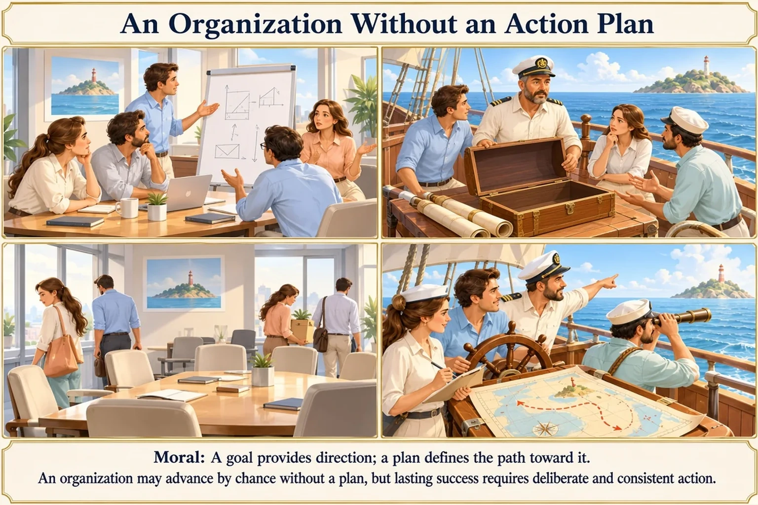 Illustration of An Organization Without an Action Plan