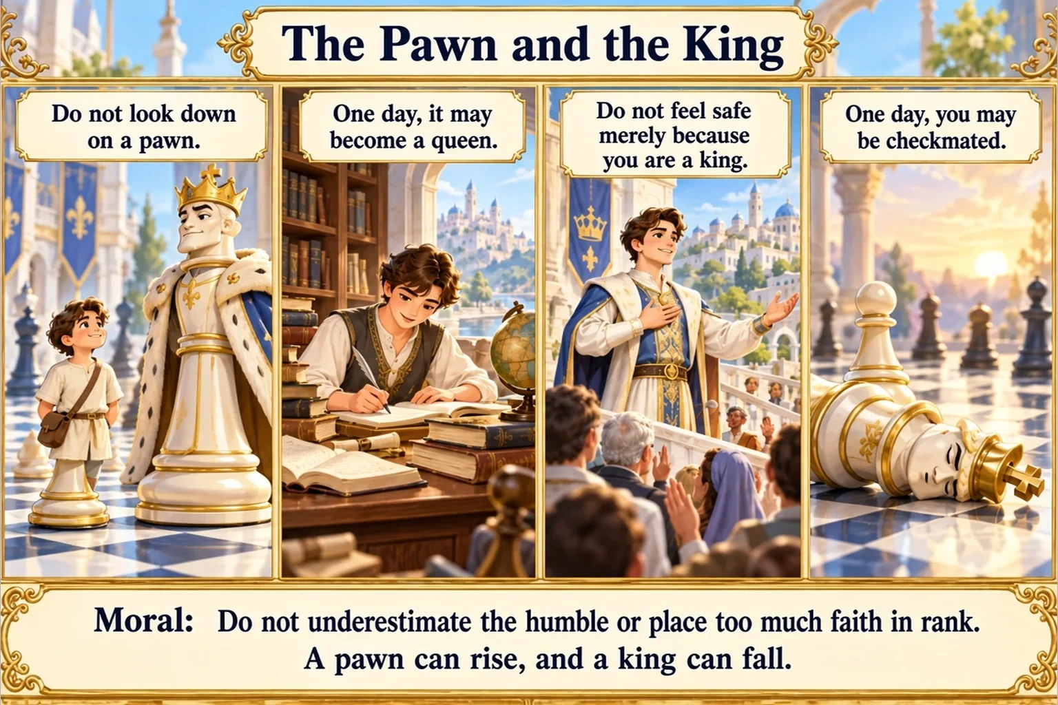 Illustration of The Pawn and the King
