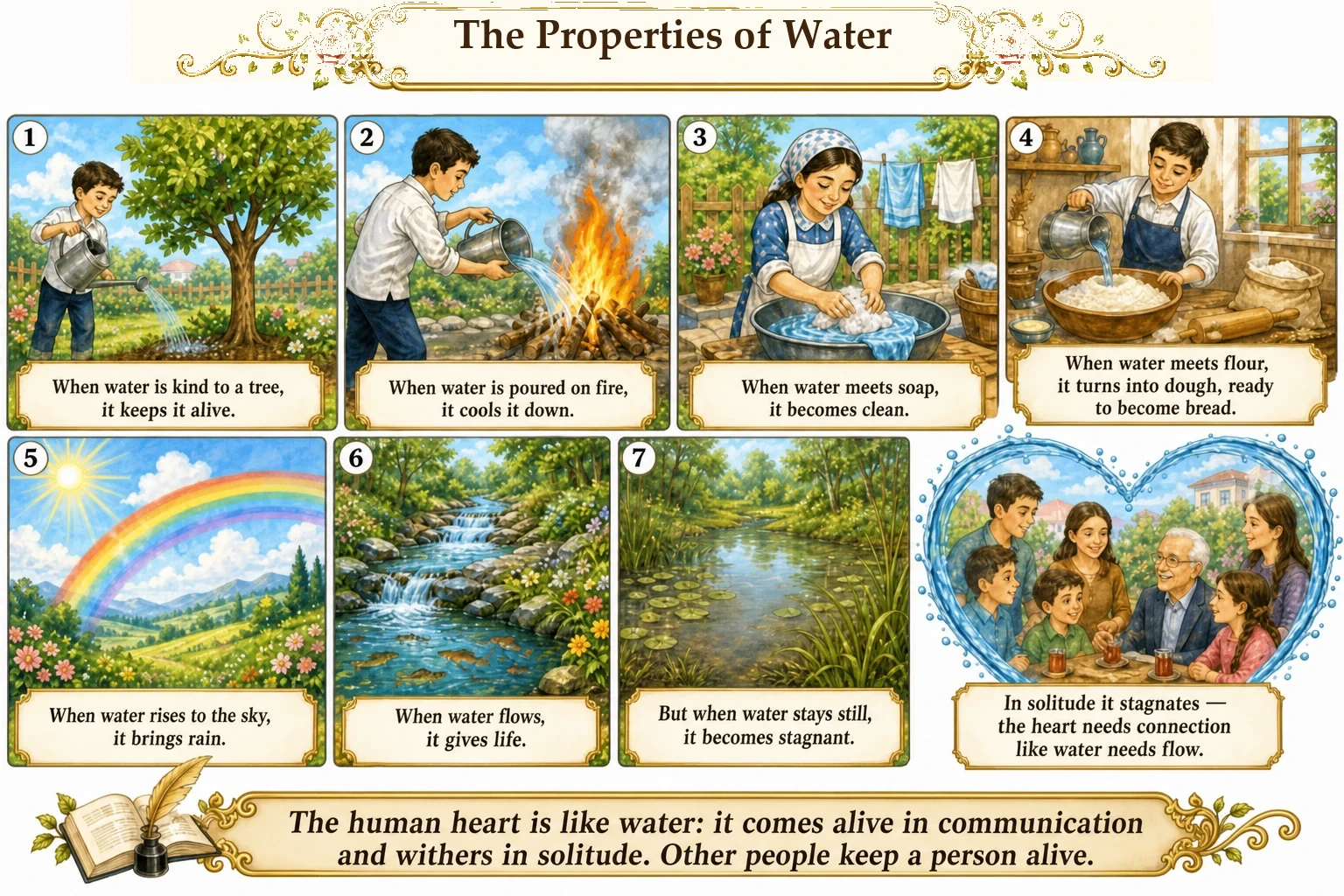 Illustration of The Properties of Water