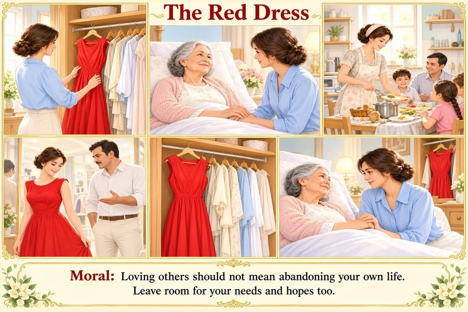 Illustration of The Red Dress