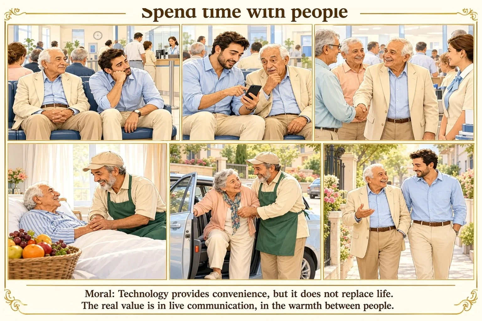 Illustration of Spend time with people