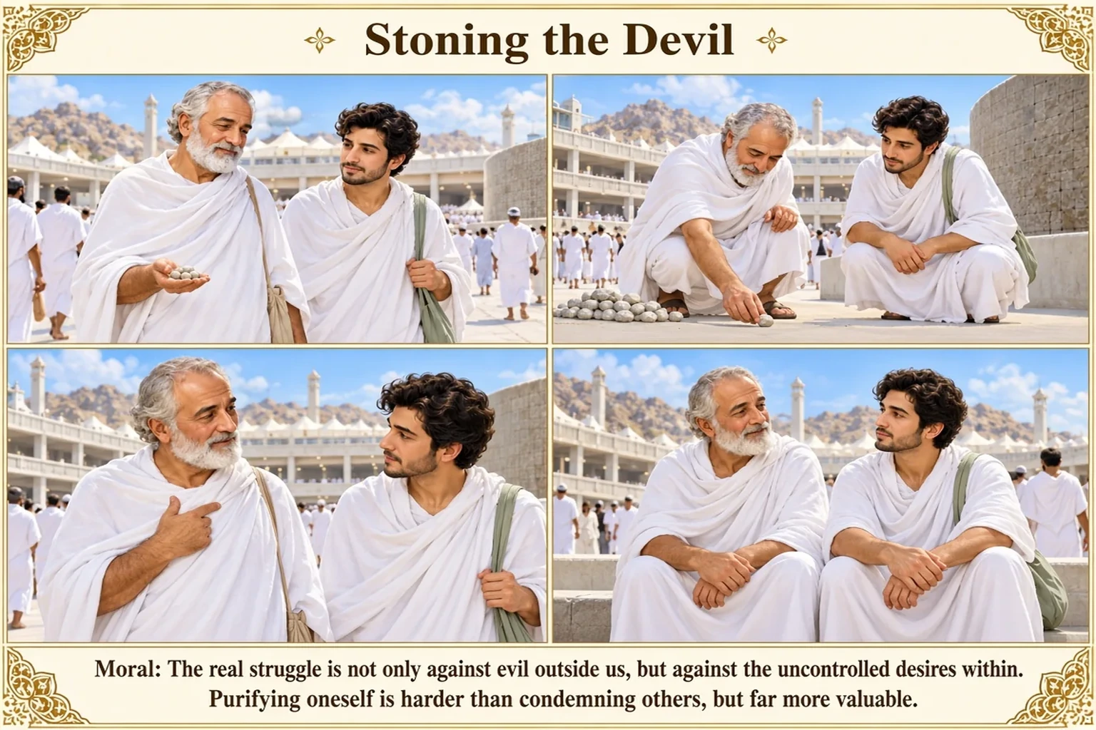 Illustration of Stoning the Devil