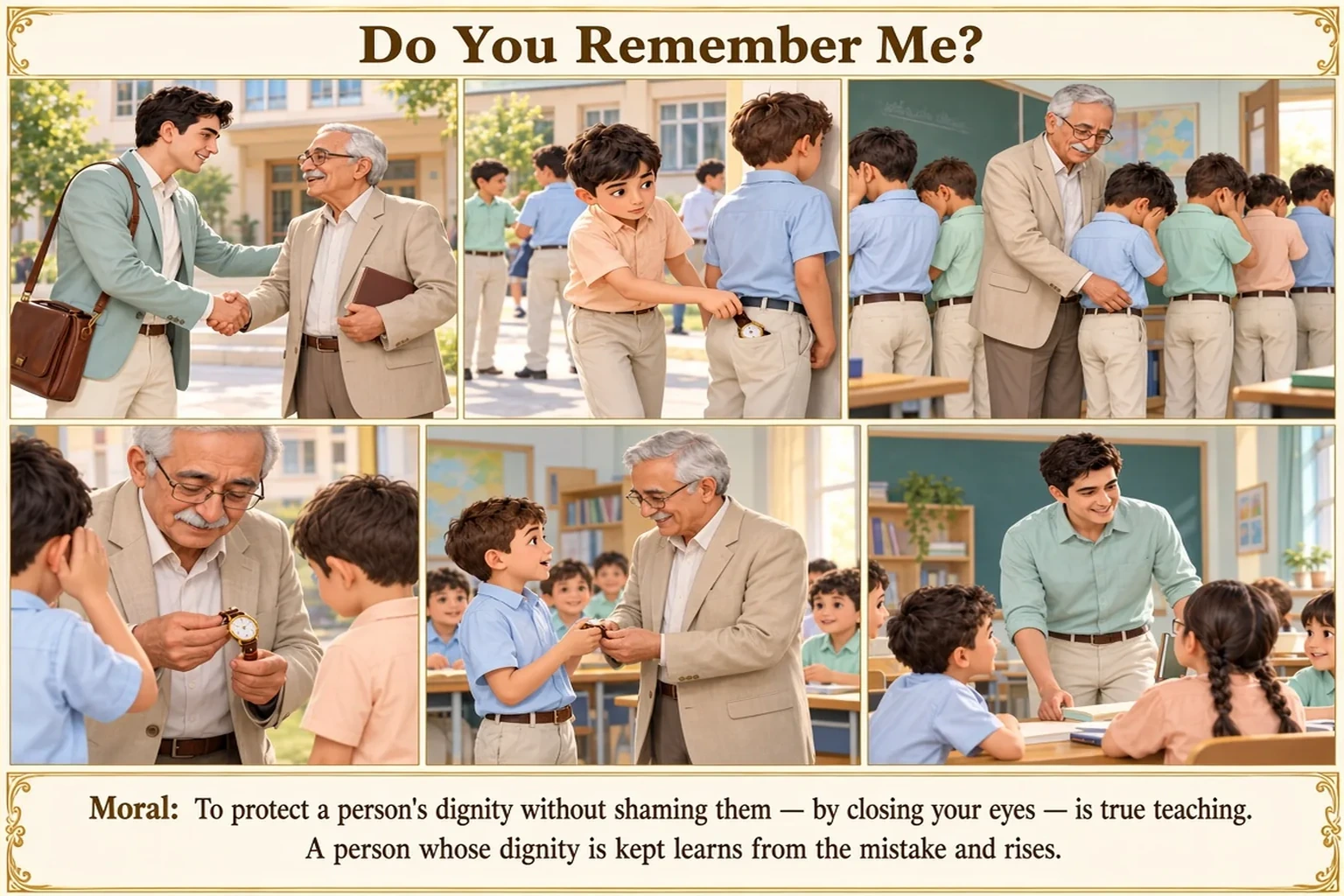 Illustration of Teacher, Hello — Do You Remember Me?