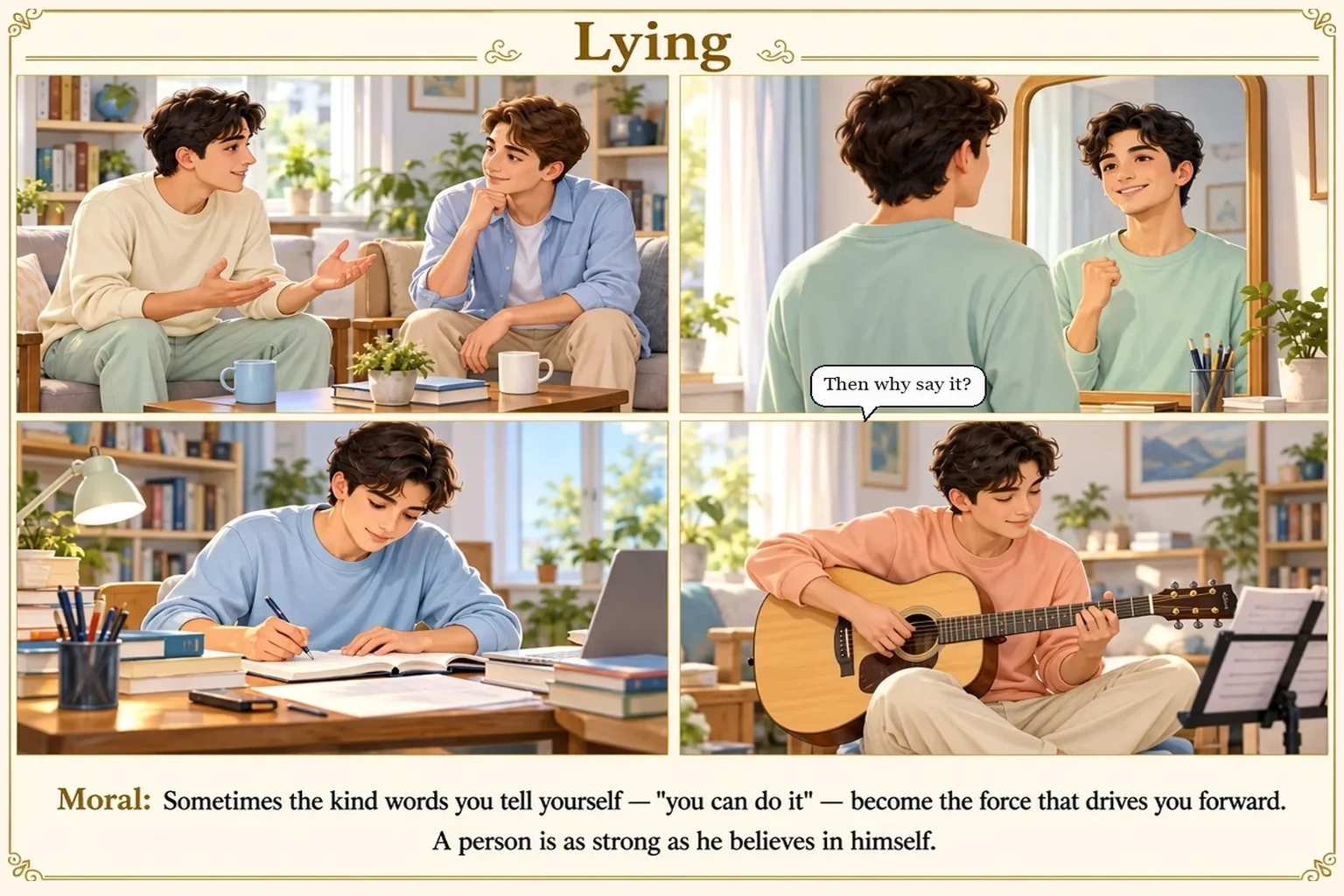Illustration of Lying