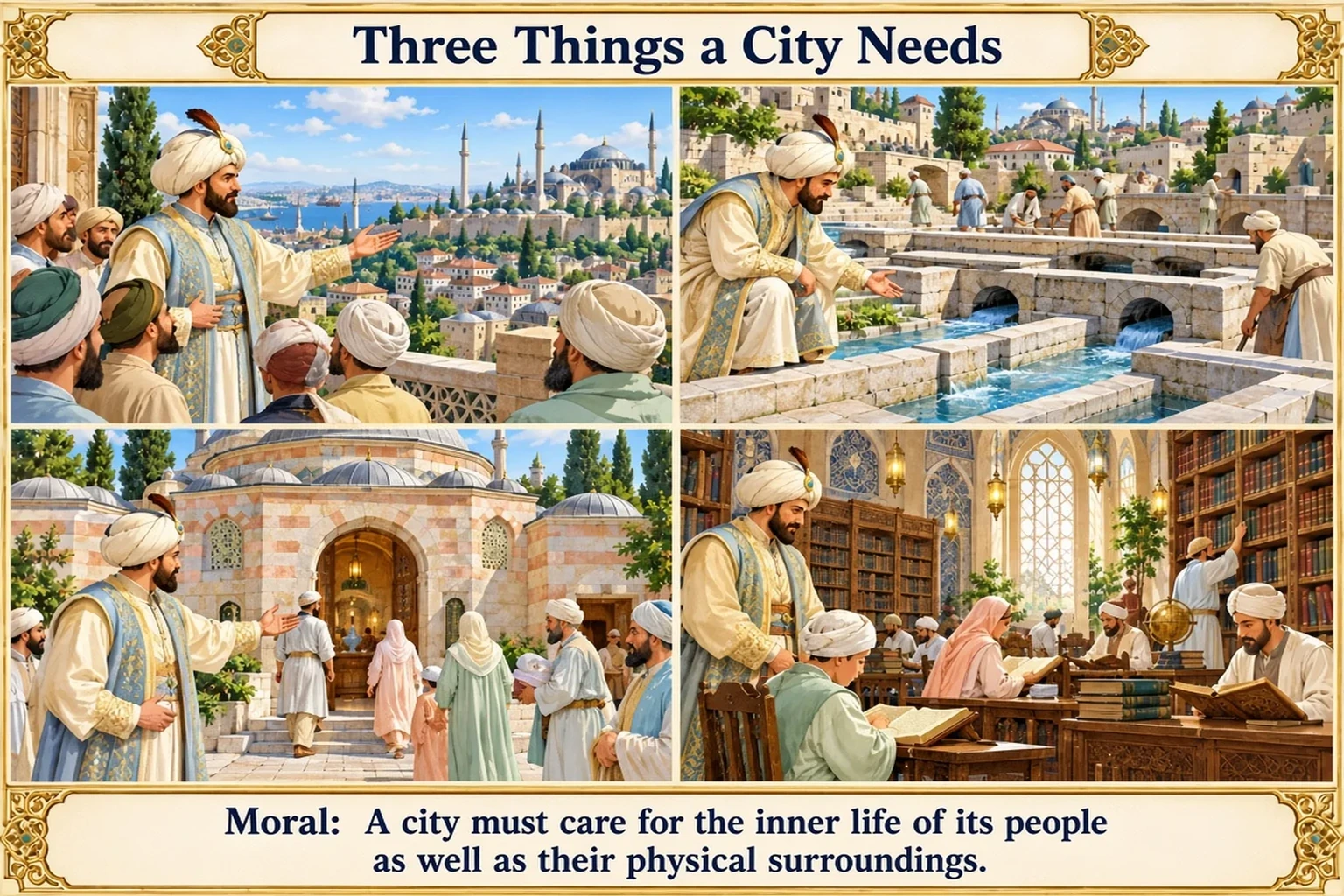 Illustration of Three Things a City Needs