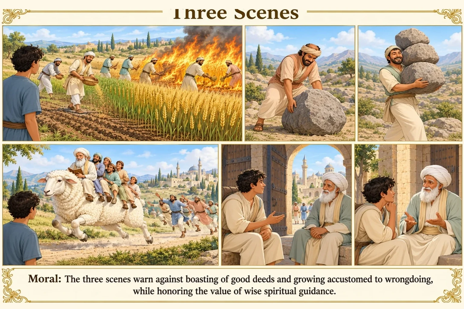 Illustration of Three Scenes
