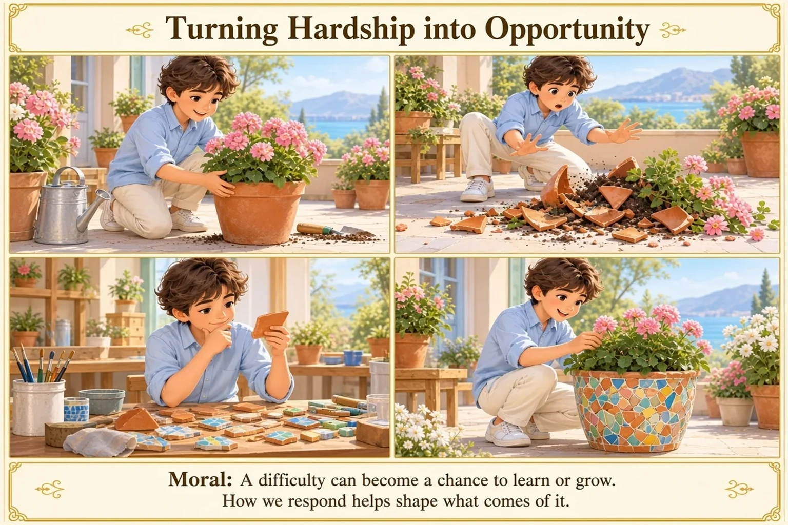 Illustration of Turning Hardship into Opportunity