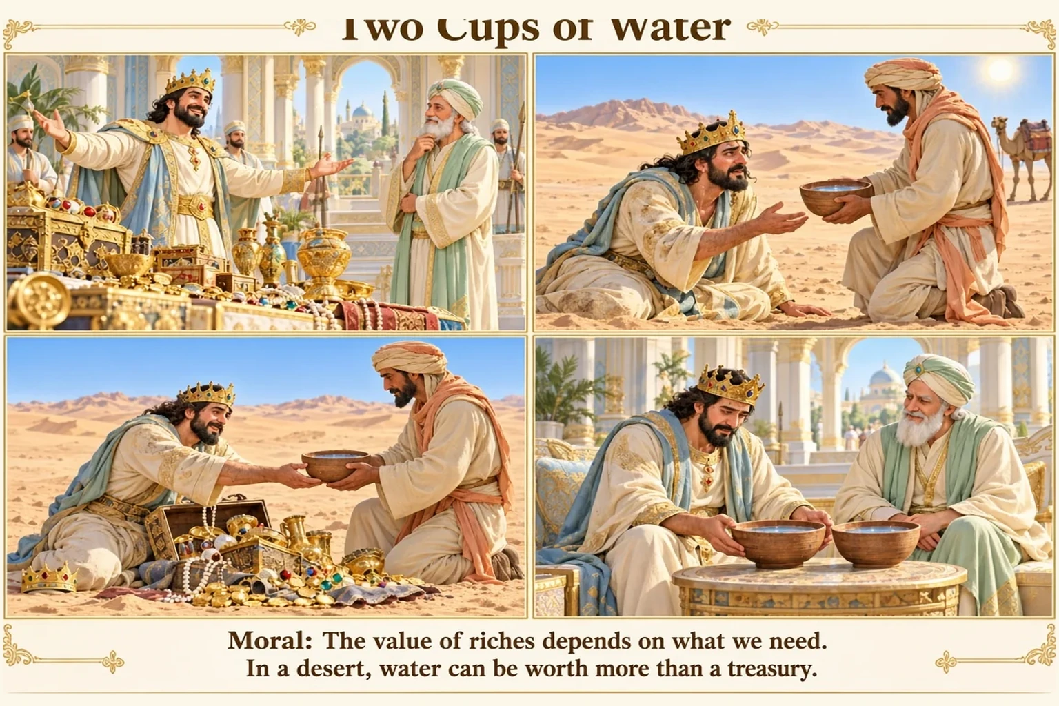 Illustration of Two Cups of Water