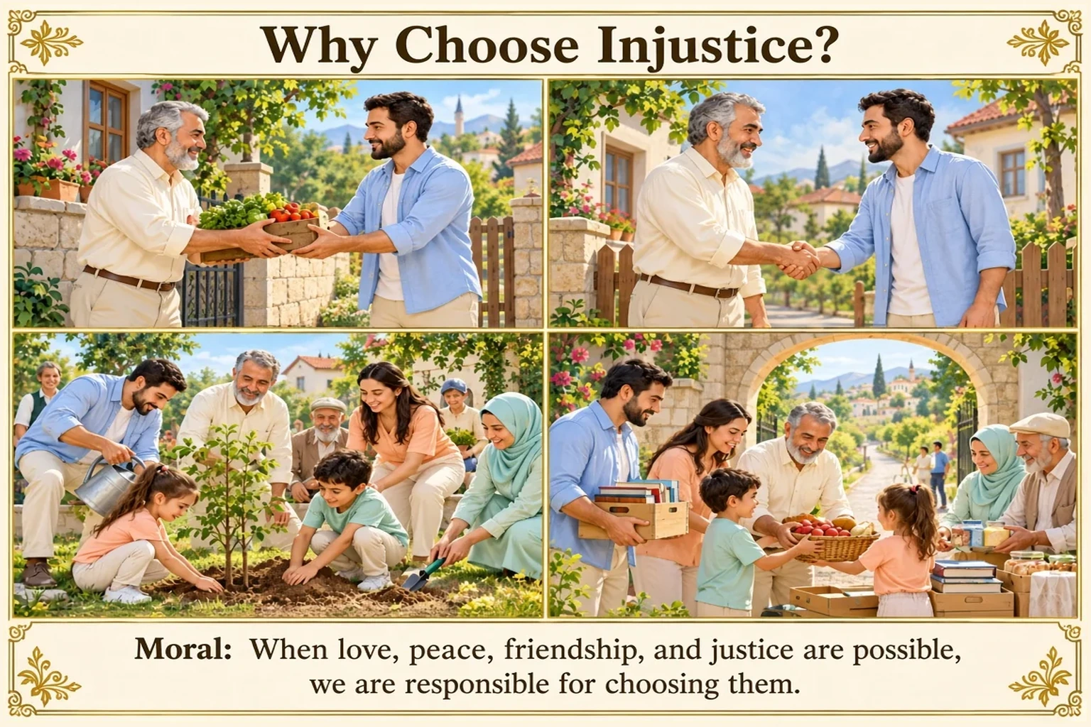 Illustration of Why Injustice When There Is Justice?