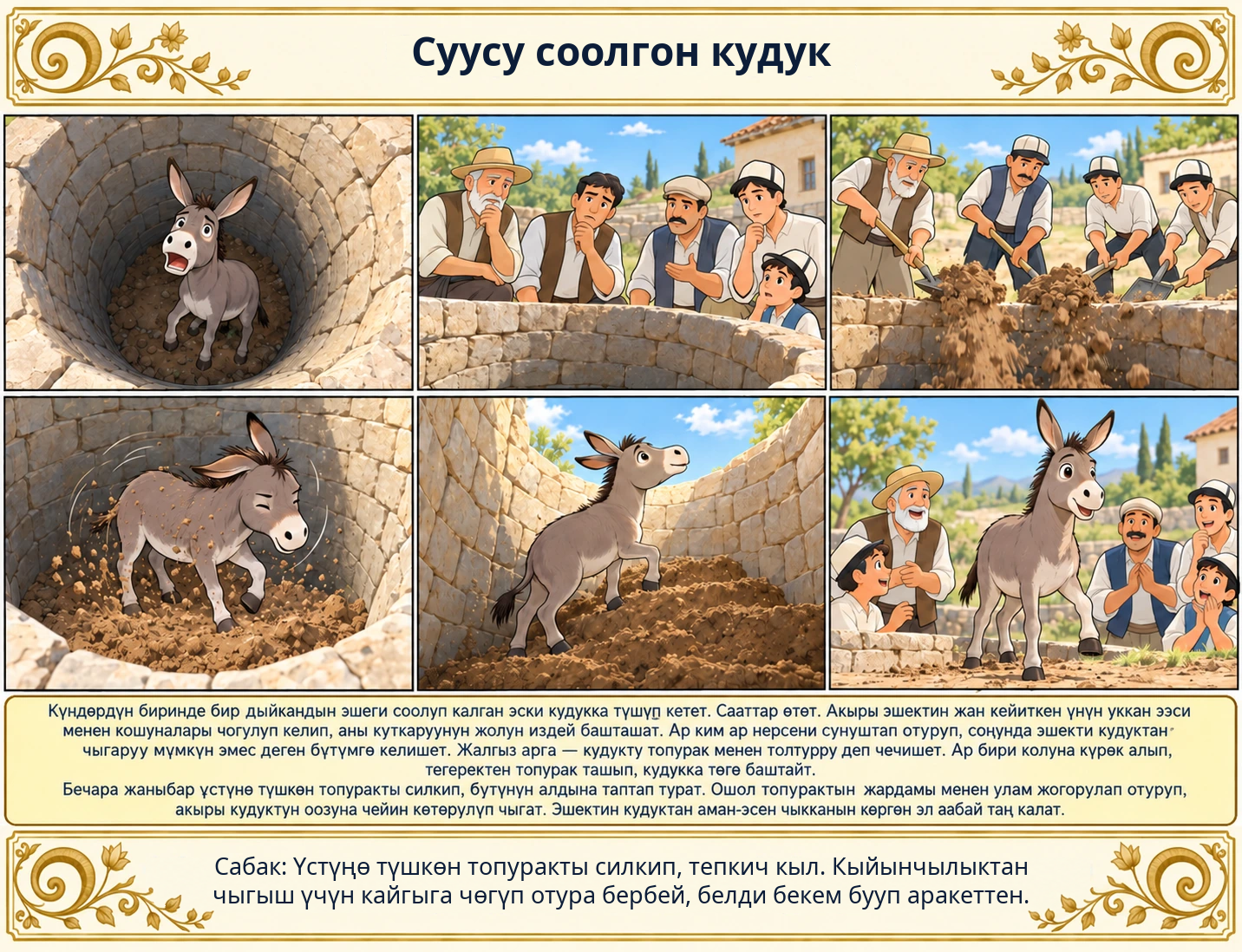 Суусу соолгон кудук сүрөтү