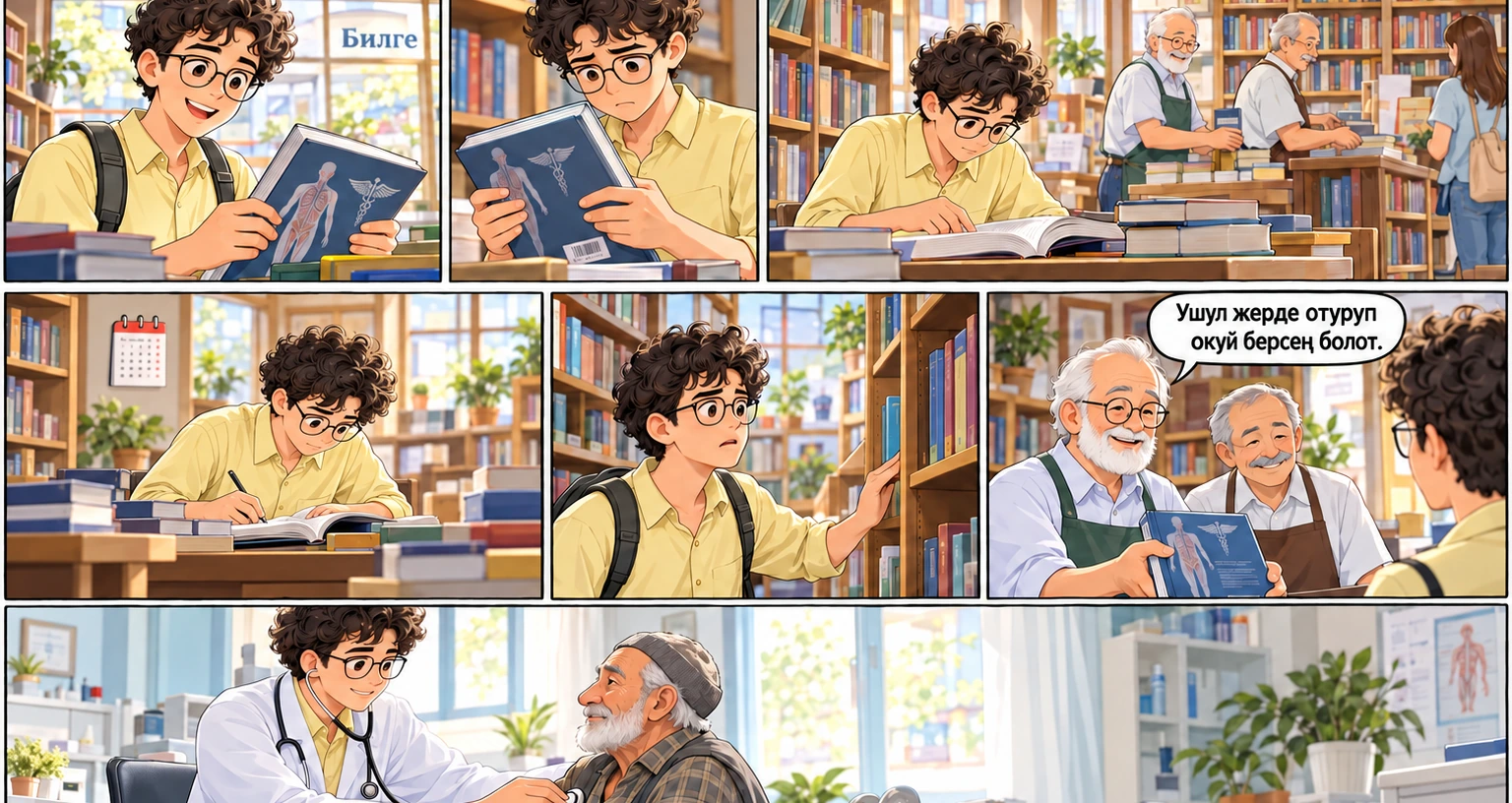 Китеп дүкөнүндө сүрөтү