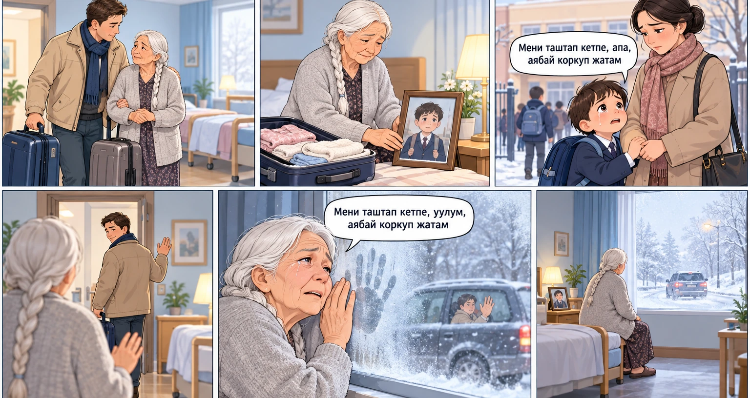 Эне жана уул сүрөтү