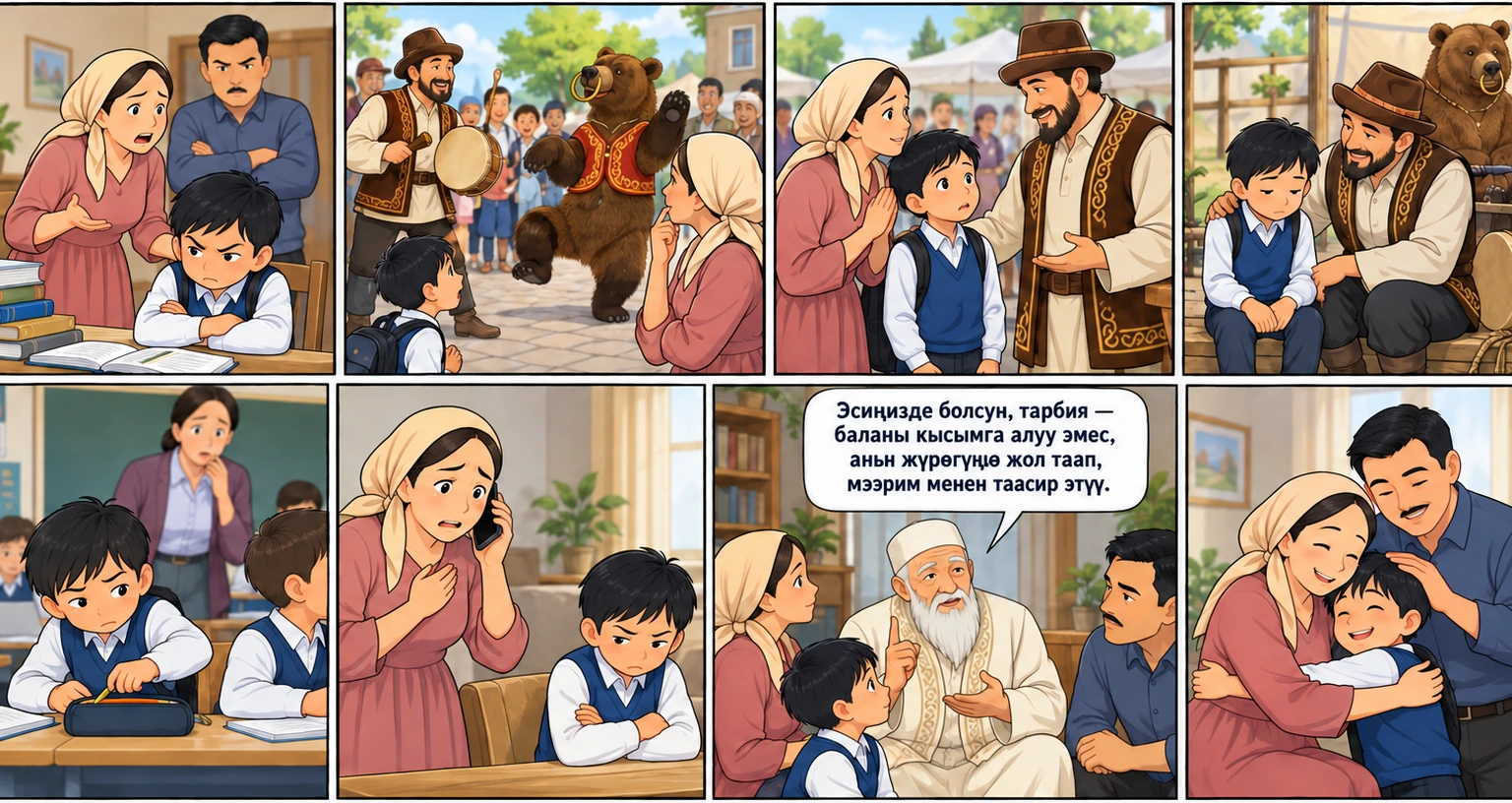 Бала тарбиясы сүрөтү
