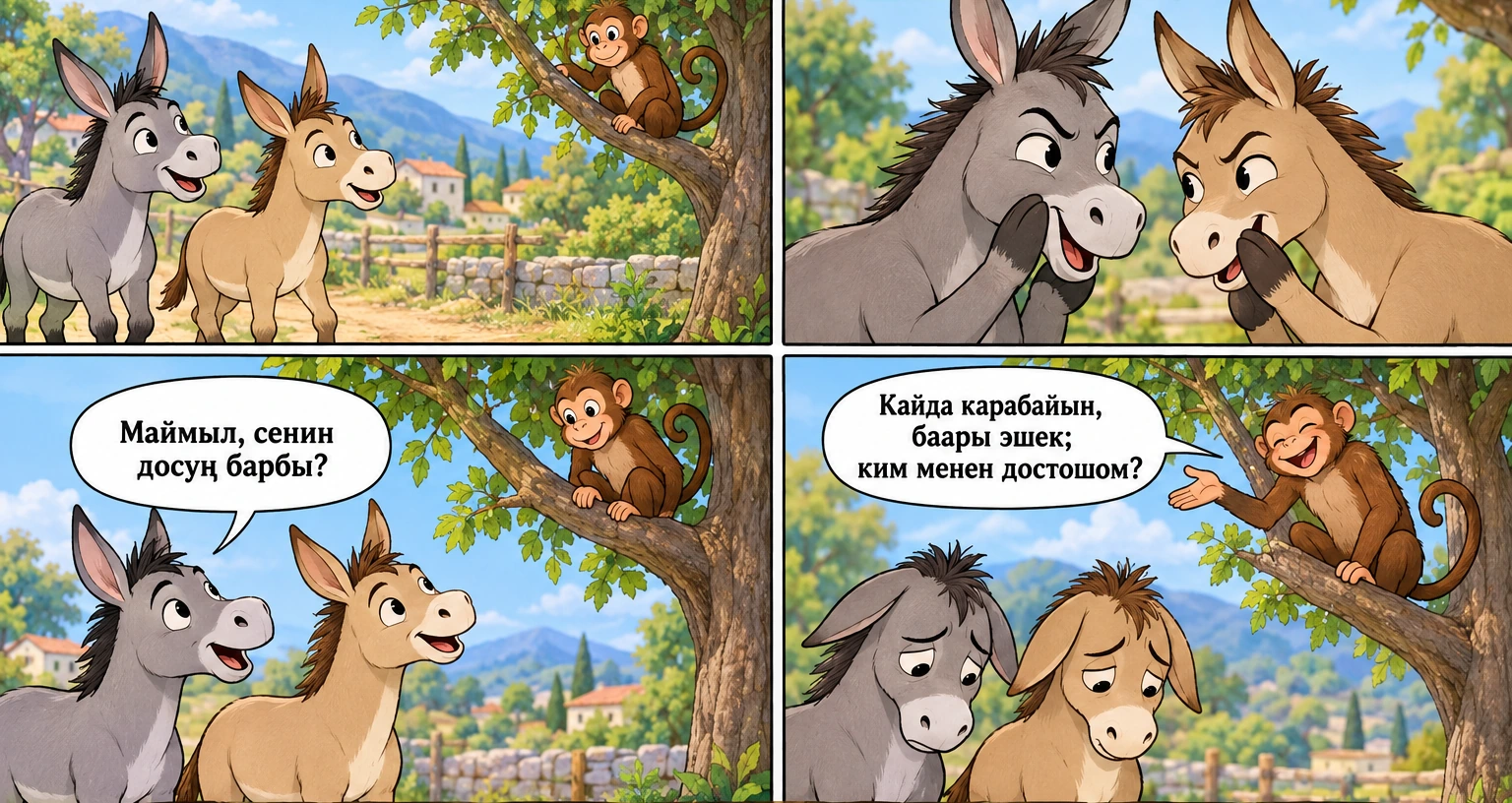 Эки эшек сүрөтү