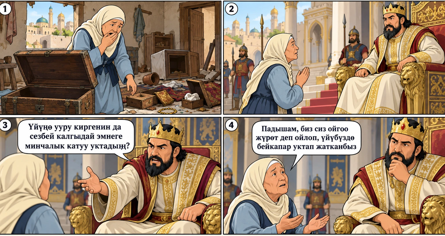 Үйү тонолгон аял сүрөтү