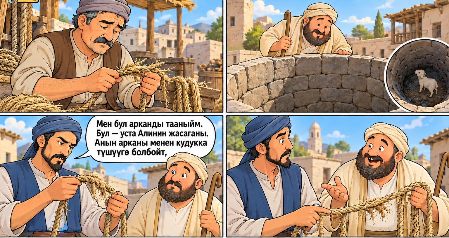 Анын арканы менен кудукка түшүүгө болбойт сүрөтү