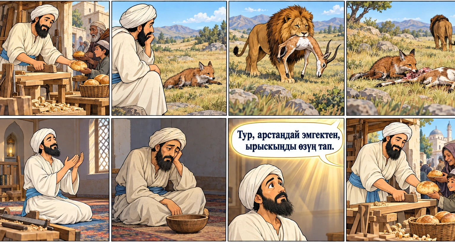 Колуң иште, үмүтүң Кудайда болсун сүрөтү