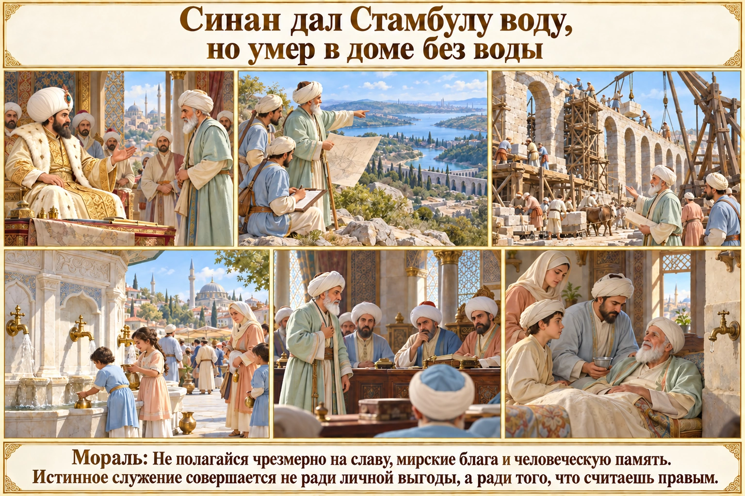 Иллюстрация: Синан дал Стамбулу воду, но умер в доме без воды