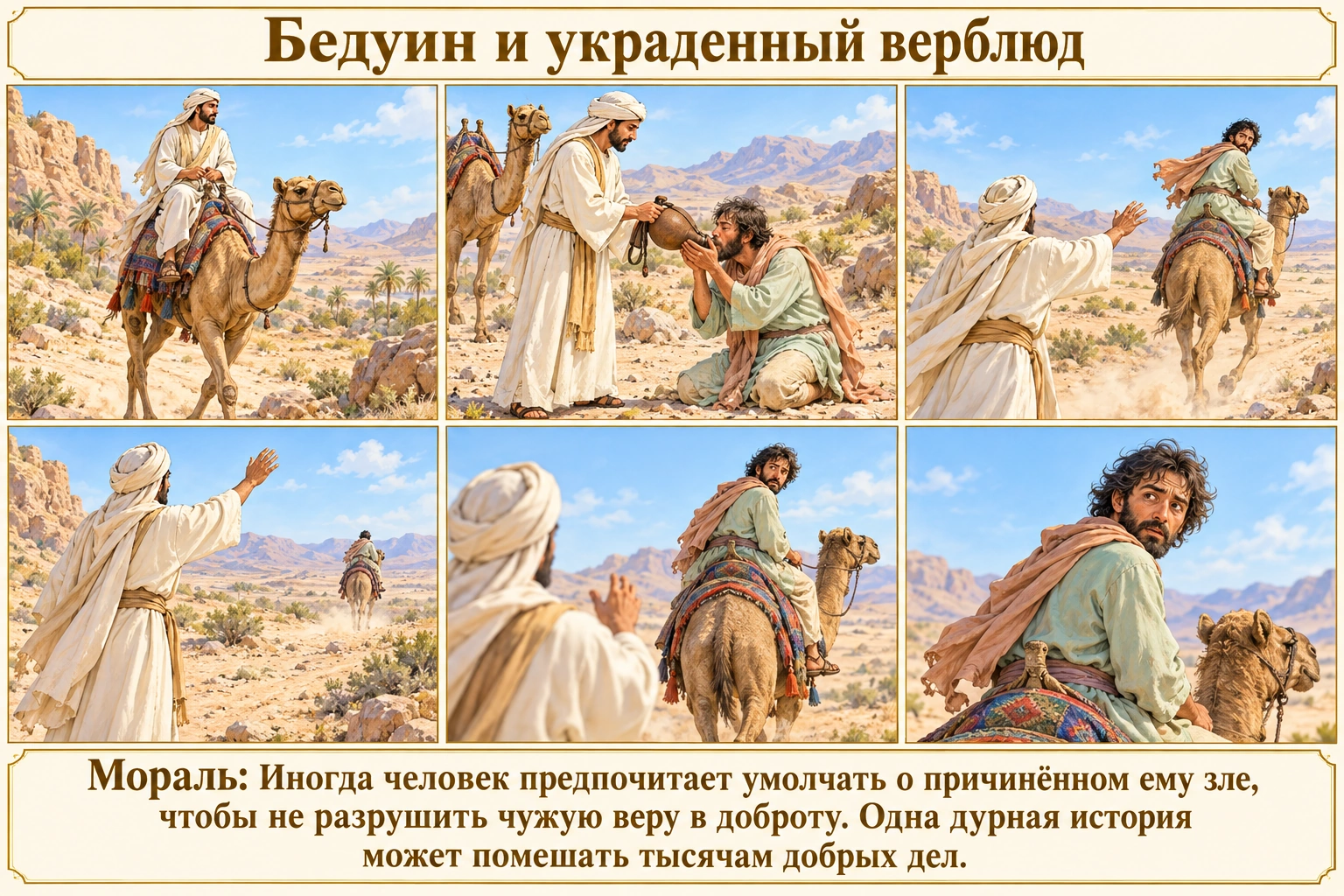 Иллюстрация: Бедуин и украденный верблюд