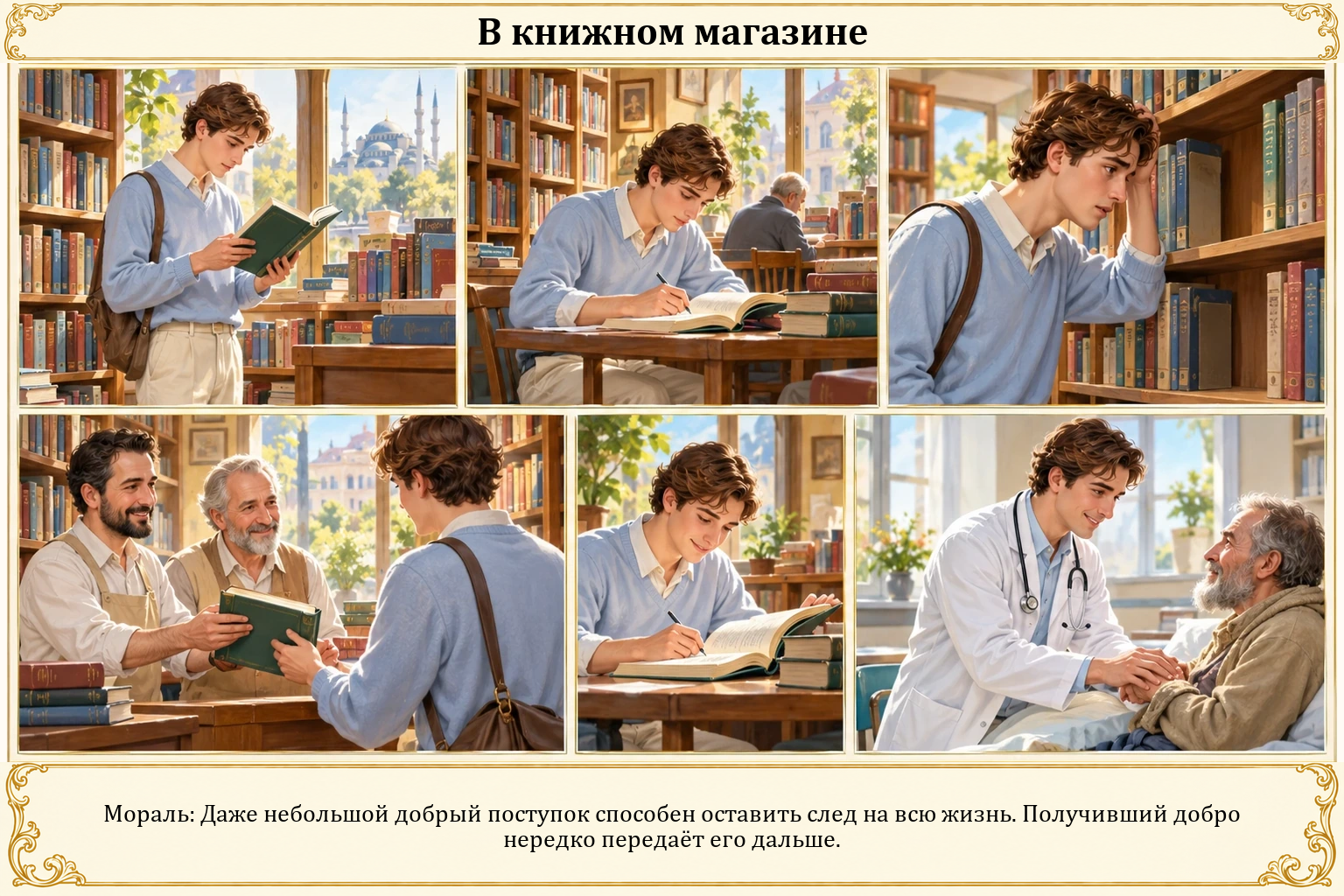 Иллюстрация: В книжном магазине