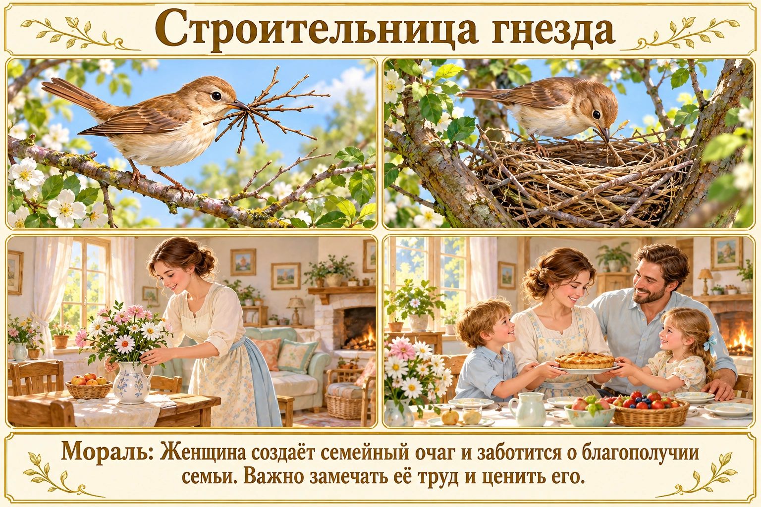 Иллюстрация: Строительница гнезда