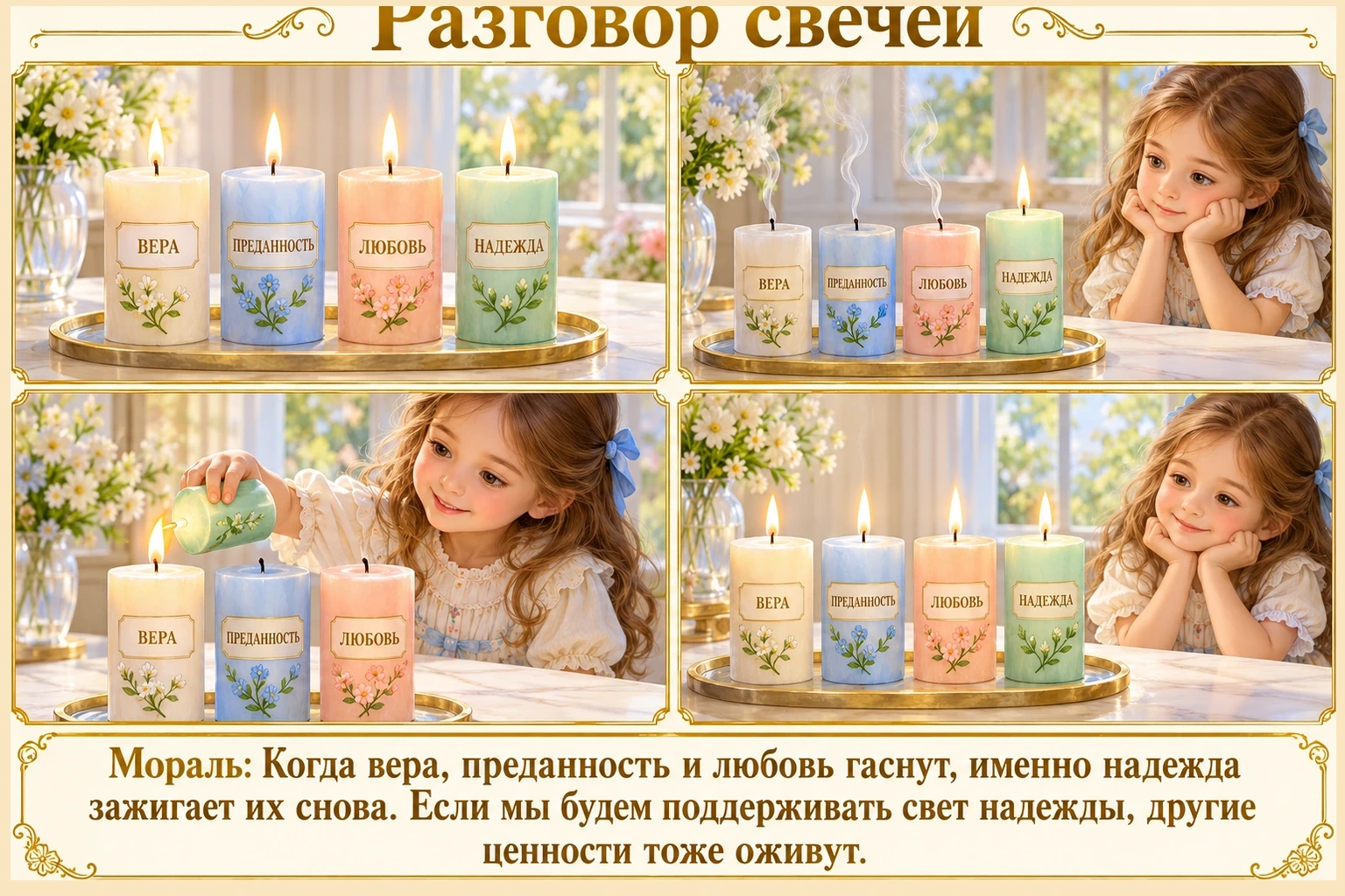 Иллюстрация: Разговор свечей