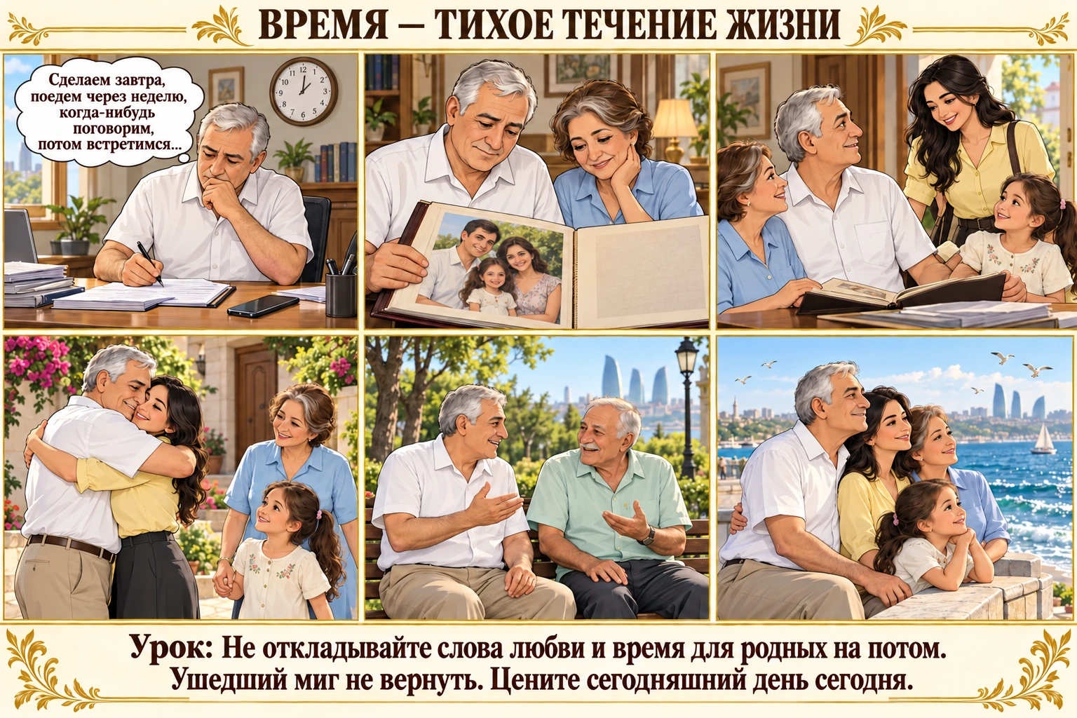 Иллюстрация: Время — жизнь, текущая безмолвно