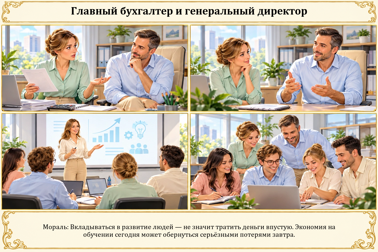 Иллюстрация: Главный бухгалтер и генеральный директор