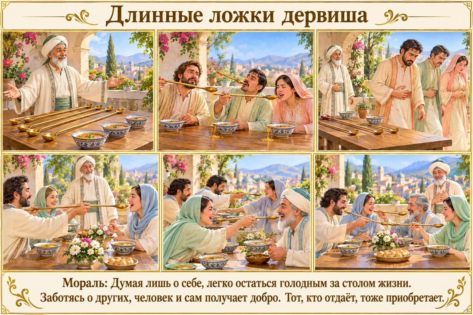 Иллюстрация: Длинные ложки дервиша
