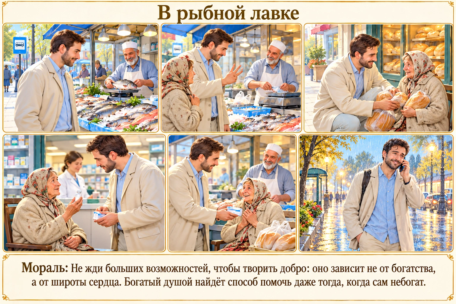 Иллюстрация: В рыбной лавке