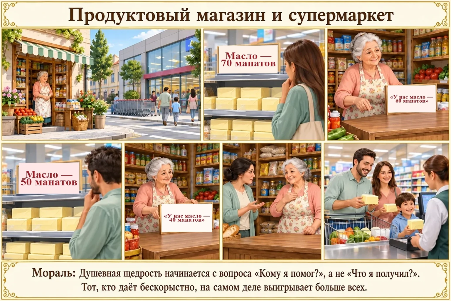 Иллюстрация: Продуктовый магазин и супермаркет