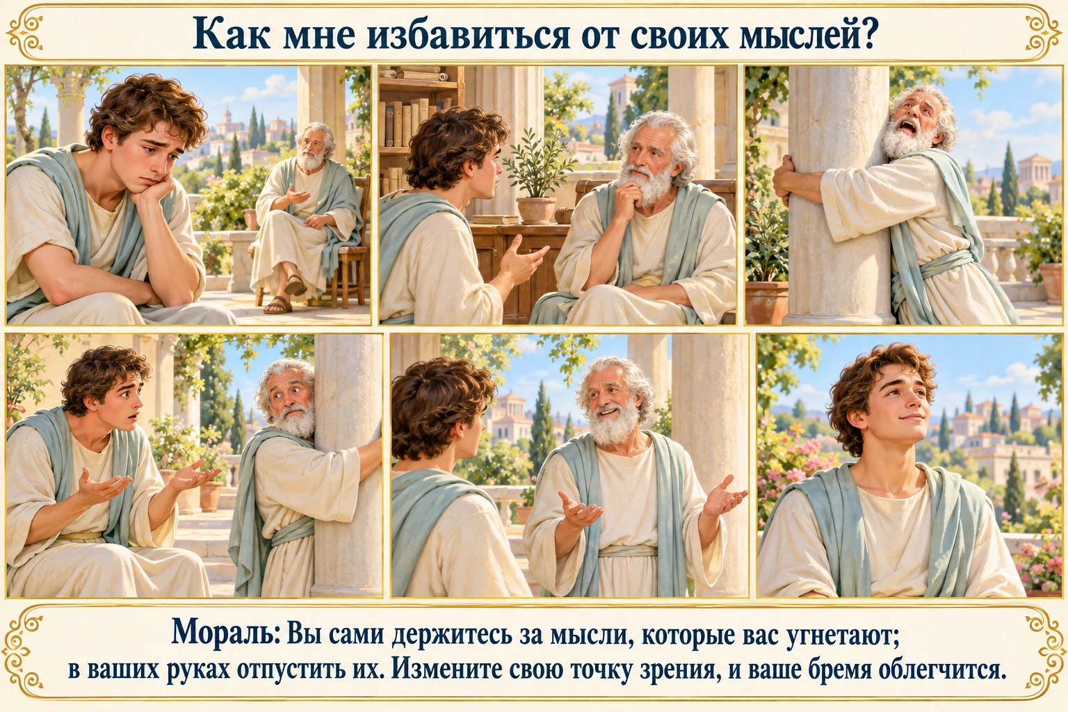 Иллюстрация: Как мне избавиться от своих мыслей?