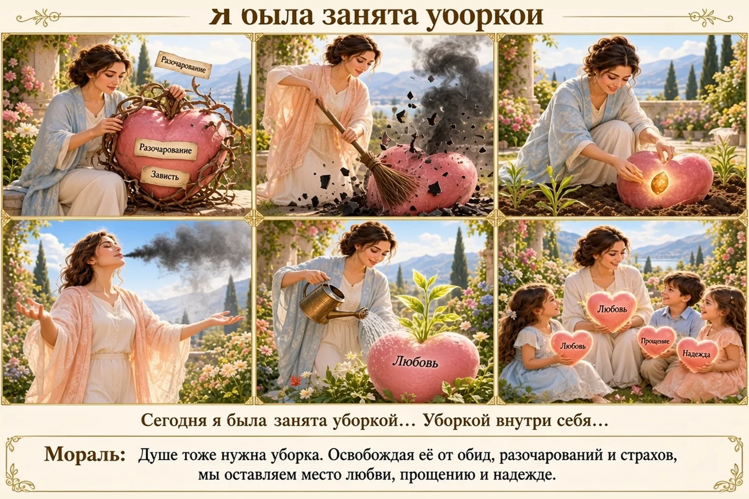 Иллюстрация: Я была занята уборкой