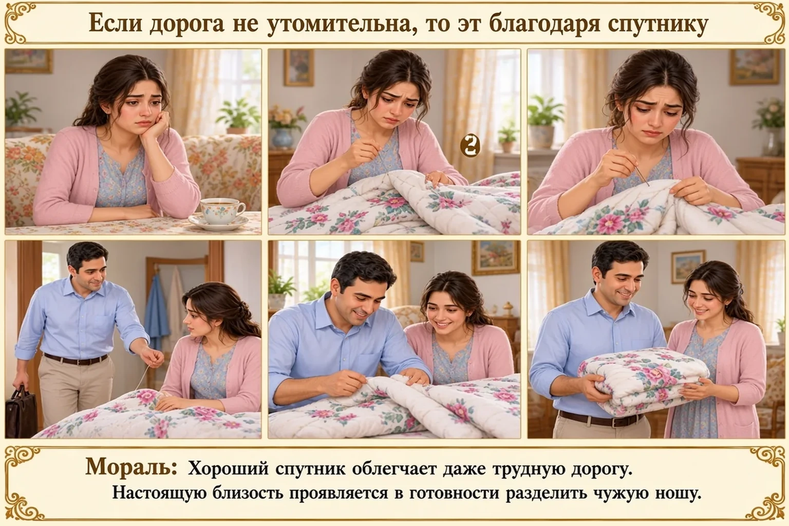 Иллюстрация: Если дорога не утомительна, то это благодаря спутнику