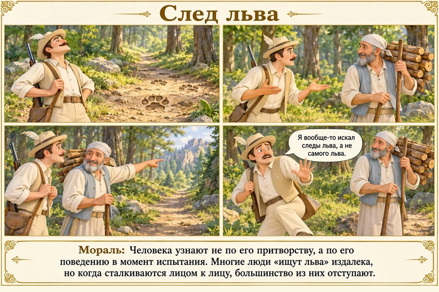 Иллюстрация: След льва
