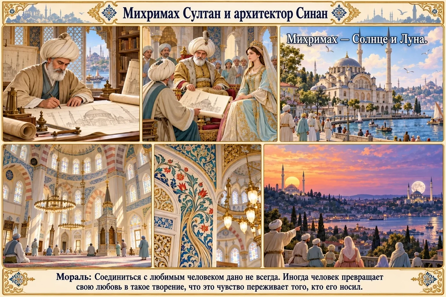 Иллюстрация: Михримах Султан и архитектор Синан