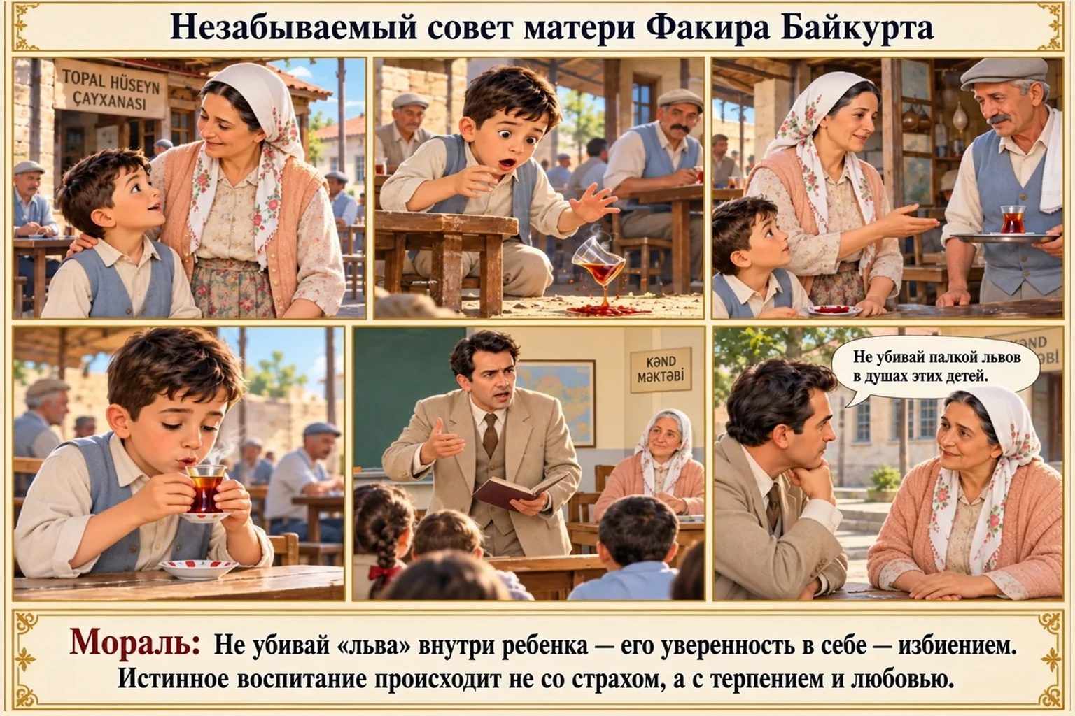 Иллюстрация: Незабываемый совет матери Факира Байкурта