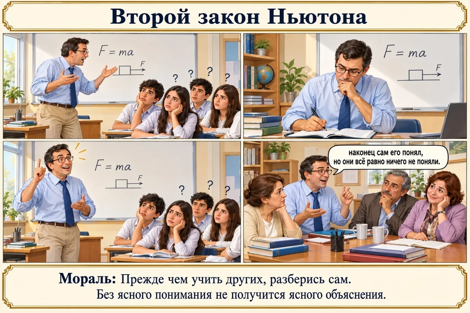 Иллюстрация: Второй закон Ньютона