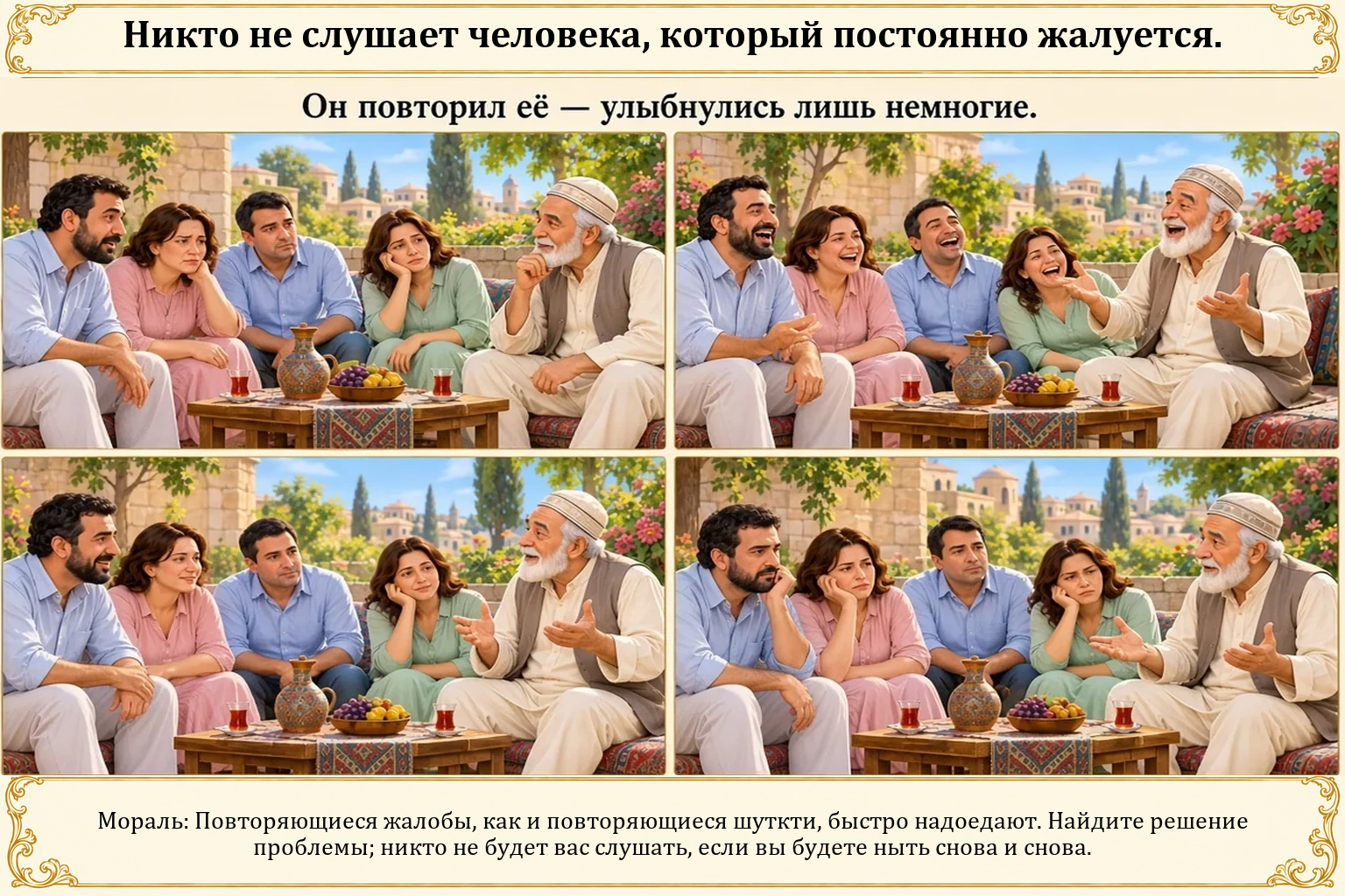 Иллюстрация: Никто не слушает человека, который постоянно жалуется.