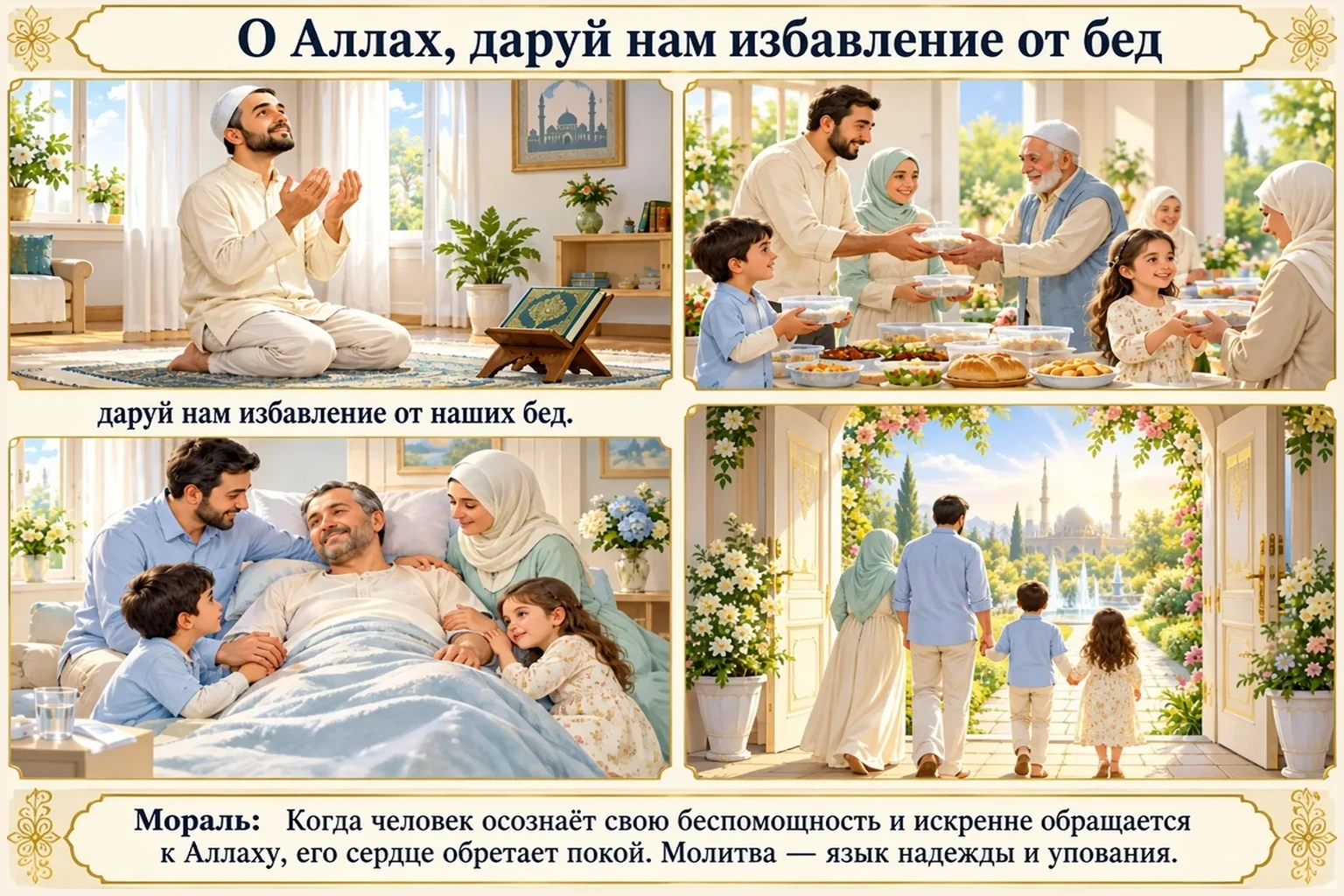 Иллюстрация: О Аллах, найди решение наших проблем.