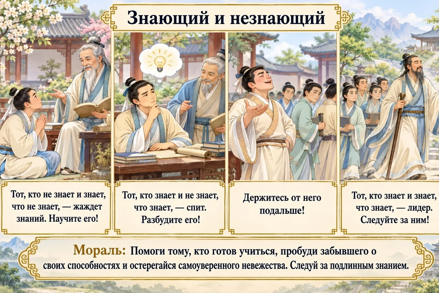 Иллюстрация: Знающий и незнающий