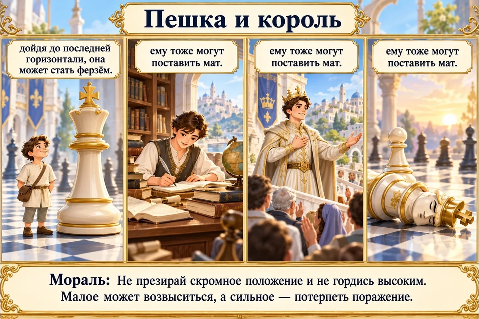 Иллюстрация: Пешка и король