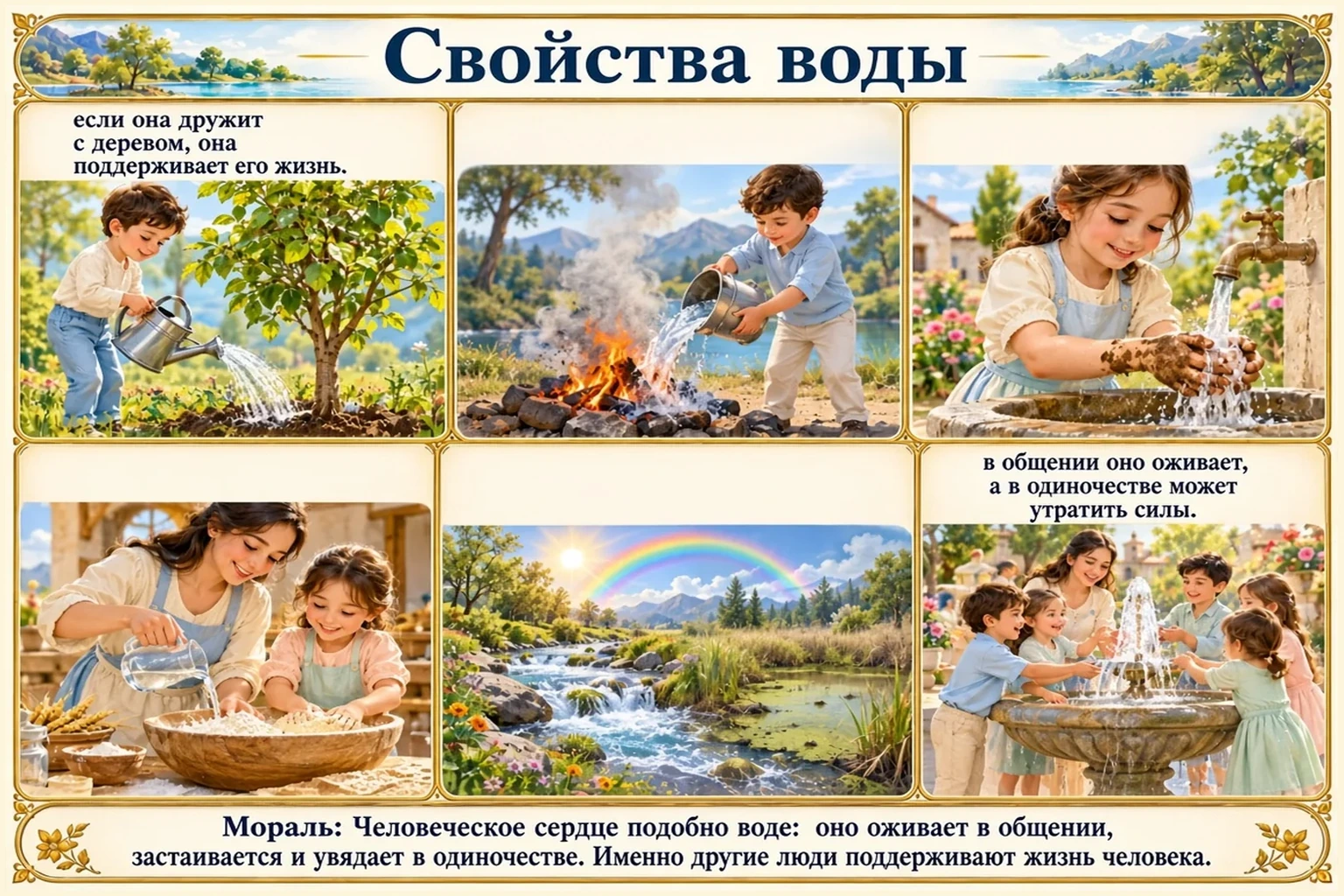 Иллюстрация: Свойства воды