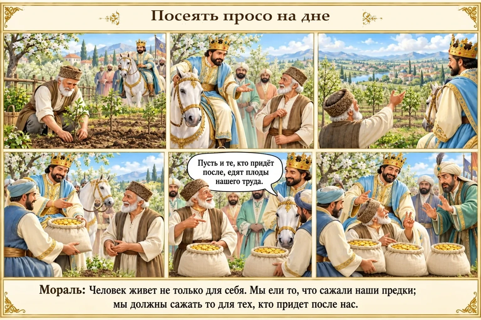 Иллюстрация: Посеять просо на дне