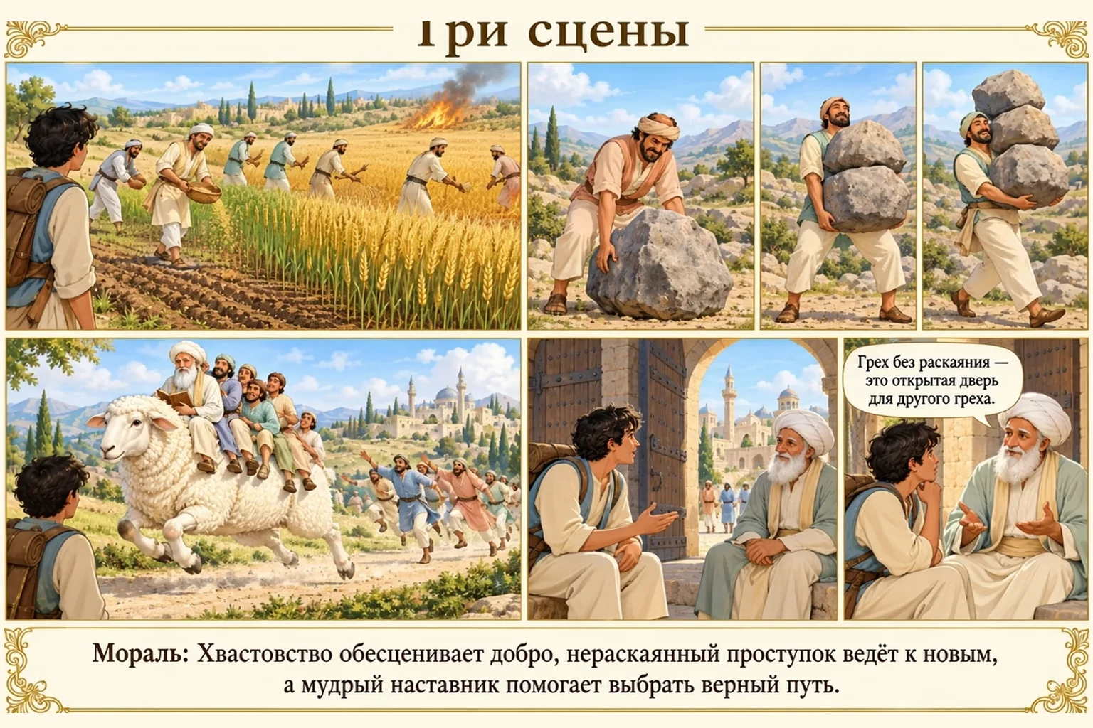 Иллюстрация: Три сцены