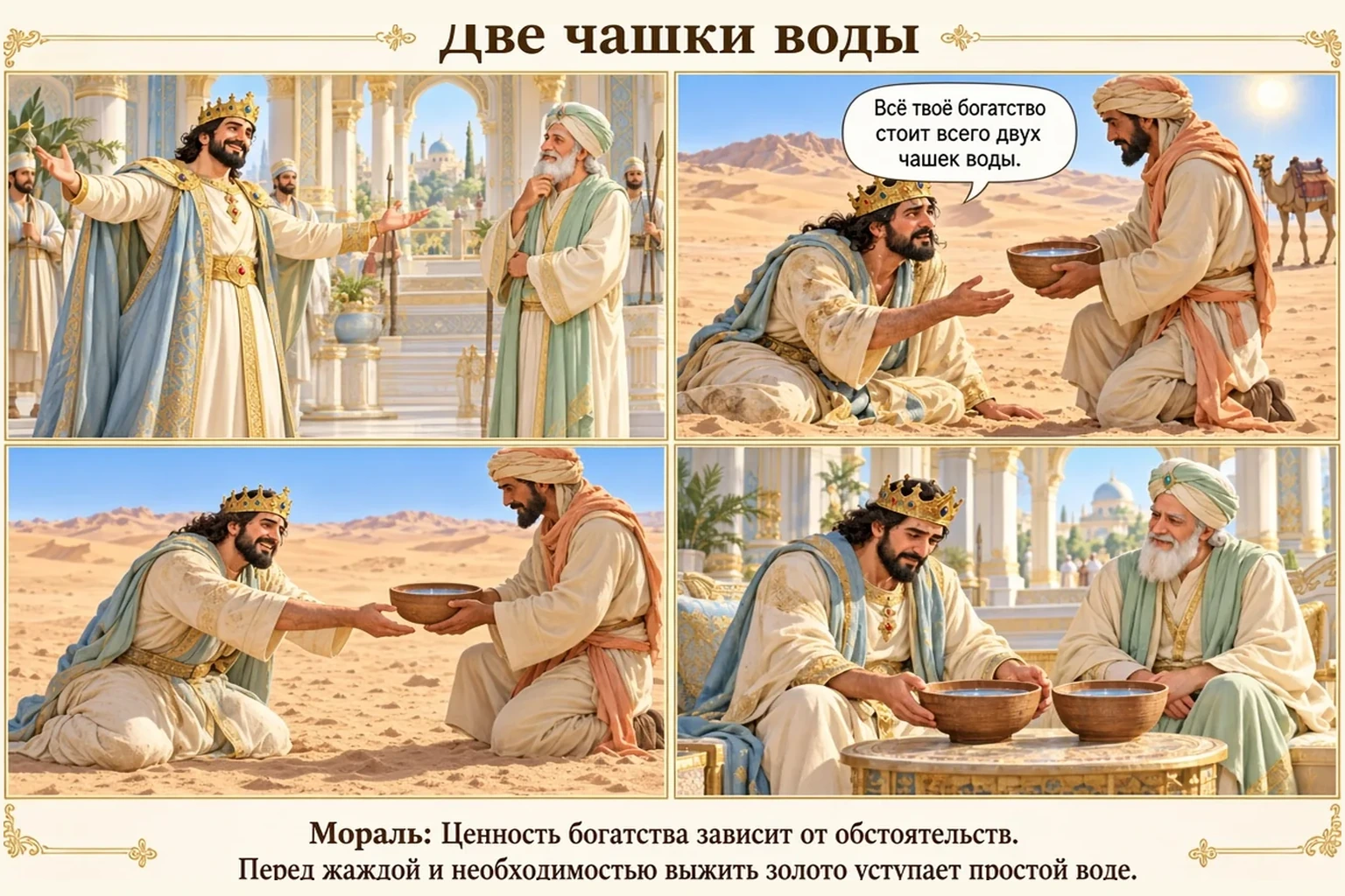 Иллюстрация: Две чашки воды