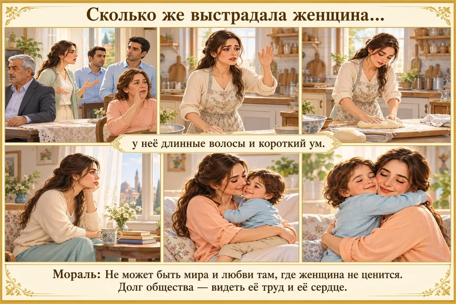 Иллюстрация: Сколько же выстрадала женщина…